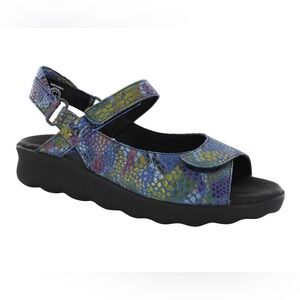 Wolky Women's Pichu leather comfort sandals blue sz 42 11